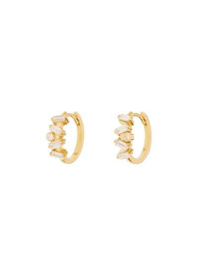 brincos de diamantes em forma 18k Brincos