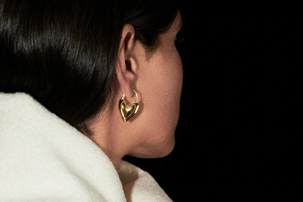 small earrings silver perfect for valentines heart shaped