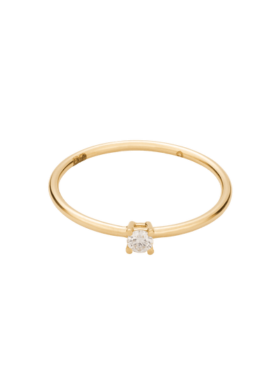 anel solitário de diamante 18k Anéis