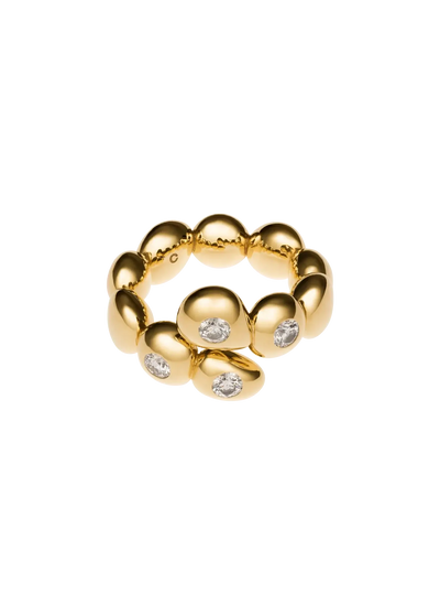 anel de diamante esfera imperfeita 18k Anéis