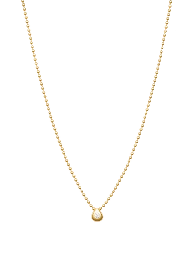 colar de corrente esfera imperfeita com diamante 18k Colares