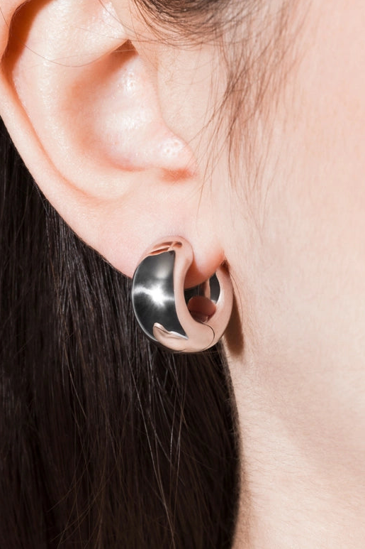 violet mini huggies Earrings