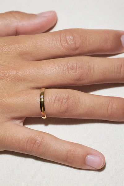 anel de noivado em ouro 18k com diamante Anéis